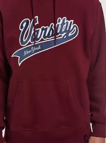 Felpa con cappuccio e patch college