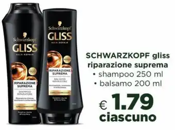 Schwarzkopf gliss riparazione suprema shampoo 250 ml