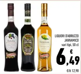 Conad Jannamico Liquori D'Abruzzo vari tipi 50 cl offerta