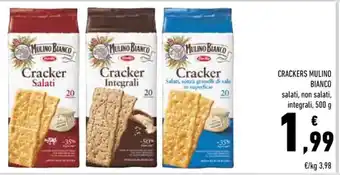 Conad Mulino Bianco Crackers Mulino 500 g offerta