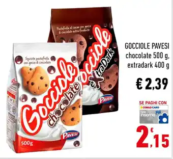 Conad Pavesi Gocciole 500g/400g offerta