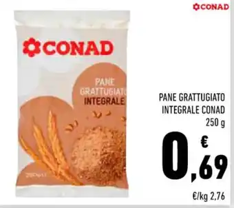 Conad Conad Pane Grattugiato Integrale 250 g offerta