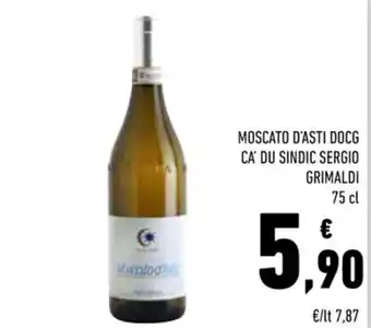 Conad Grimaldi Moscato D'Asti DOCG Ca'du Sindic Sergio 75 cl offerta