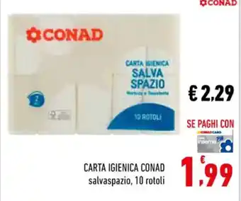 Conad Conad Carta Igienica 10 rotoli offerta