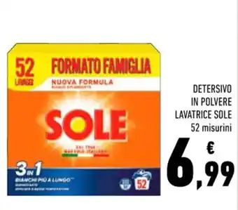 Conad Sole Detersivo in Polvere Lavatrice 52 misurini offerta