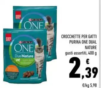 Conad Purina One Dual Crocchette Per Gati 400 g offerta