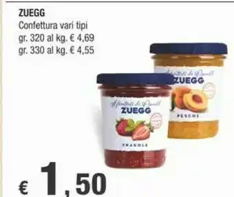 Crai Zuegg Confettura Ai Lamponi 320 G(ml) offerta