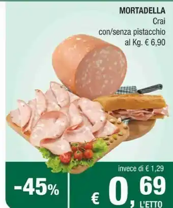 Crai Crai Mortadella Con Pistacchio offerta