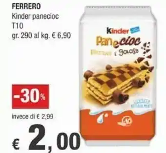 Crai Ferrero Kinder Panecioc T10 offerta