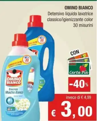 Crai Omino Bianco Detersivo Liquido Lavatrice Classico offerta