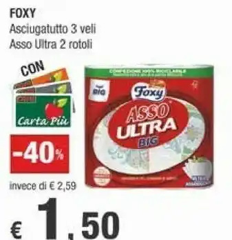Crai Foxy Asciugatutto Asso Ultra offerta