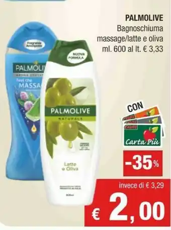 Crai Palmolive Bagnoschiuma Massage offerta