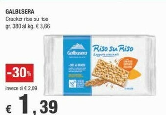 Crai Galbusera Riso Su Riso Cracker Con Riso Soffiato 380 G(ml) offerta