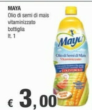 Crai Maya Olio Di Semi Di Mais Vitaminizzato 1000 G(ml) offerta