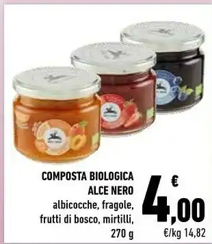 Conad Alce Nero - Albicocche Da Agricoltura Biologica 270 G(ml) offerta