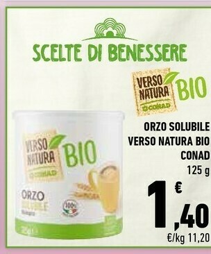 Conad Conad - Orzo Solubile Biologico Verso Natura 125 G(ml) offerta