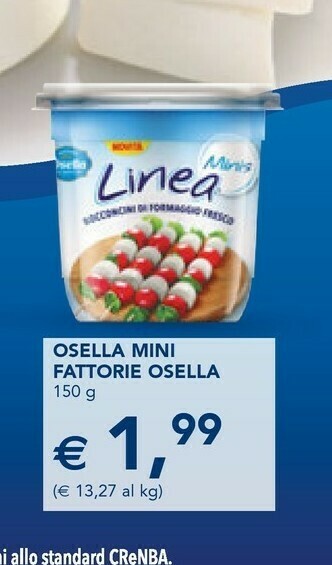Esselunga Osella Fattorie Mini Formaggio Fresco offerta