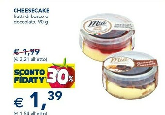 Esselunga Mia Cheesecake Frutti Di Bosco/ Cioccolato offerta