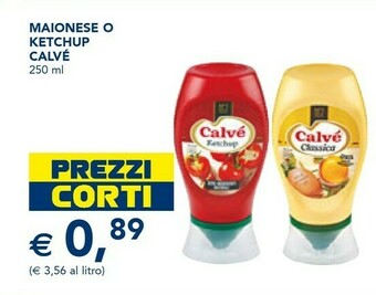 Esselunga Calvè Ketchup Nature 250 G(ml) offerta