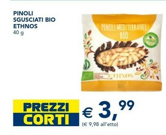 Esselunga Ethnos Pinoli Sgusciati Bio offerta
