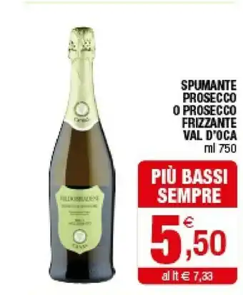 Iperal Val D' Oca Spumante Prosecco offerta