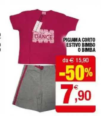Pigiama Corto Estivo Bimbo O Bimba