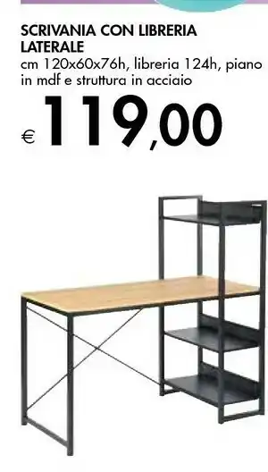 Scrivania Con Libreria Laterale