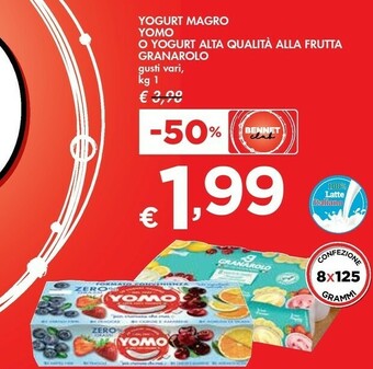 Bennet Yomo Yomo - Yogurt Magro Frutta 1000 g(ml) offerta