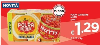 Bennet Mutti Pomodori pelati offerta