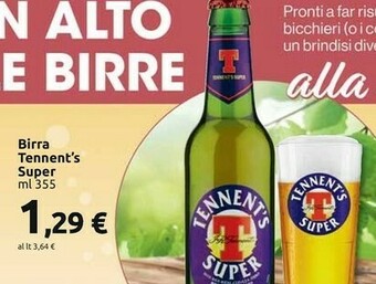 Carrefour Market Tennent's Birra offerta