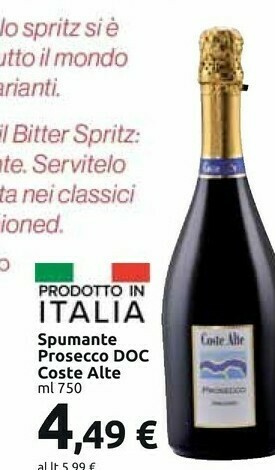 Coste Alte Spumante Prosecco Doc