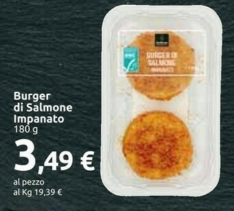 Carrefour Market Burger Di Salmone Impanato offerta