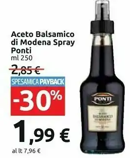 Carrefour Market Ponti Aceto Balsamico Di Modena 250 G(ml) offerta