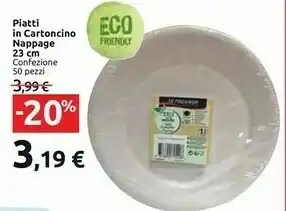 Carrefour Market Piatti In Cartoncino Nappage offerta