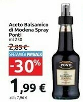 Carrefour Market Ponti Aceto Balsamico Di Modena 250 G(ml) offerta