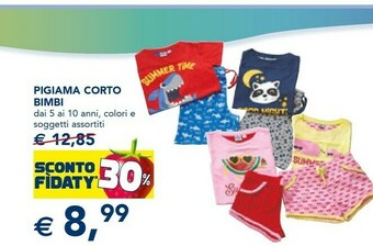 Esselunga Pigiama Corto Bimbi offerta
