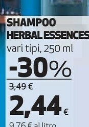 Coop Herbal Essences 8001841171197 Shampoo Per Capelli Donna Non Professionale 250 Ml offerta