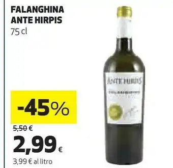 Coop Ante Hirpis Falanghina 750ml offerta
