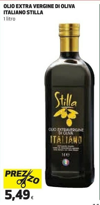 Coop Stilla Olio Extra Vergine Di Oliva Italiano 1 Litro offerta