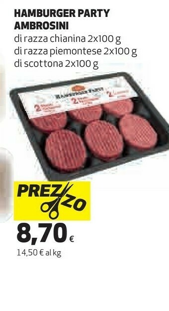 Coop Ambrosini Hamburger Party offerta