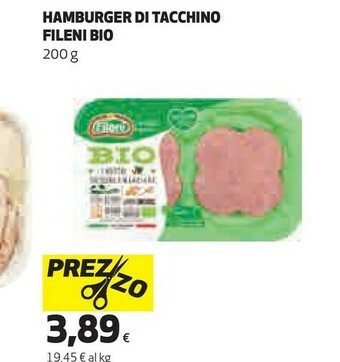 Coop Fileni Bio I Nostri Hamburger Con Tacchino Bio offerta
