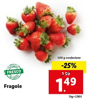 Fragole 500 g confezione