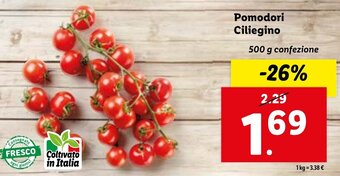 Lidl Pomodori Ciliegino 500 g confezione offerta