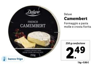Lidl Deluxe Camembert 250 g confezione offerta