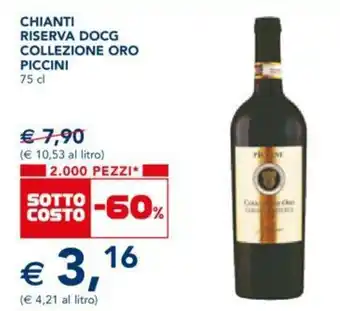 Esselunga Piccini Chianti Riserva Docg Collezione Oro 75 cl offerta