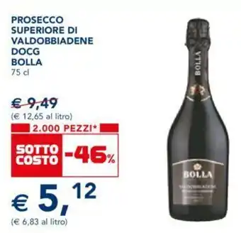 Esselunga Bolla Prosecco Superiore di Valdobbiadene 75 cl offerta