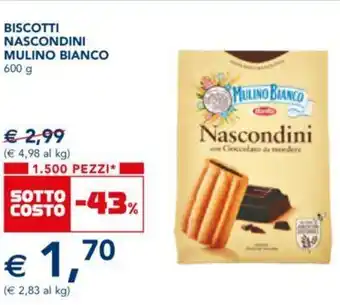 Esselunga Barilla Mulino Bianco Biscotti Nascondini 600 g offerta