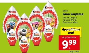 Lidl Kinder Gran Sorpresa 150 g confezione offerta