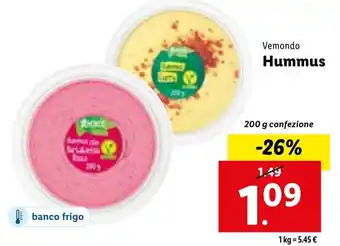 Lidl Vemondo Hummus 200 g confezione offerta