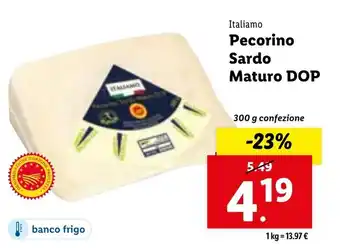 Lidl Italiamo Pecorino Sardo Maturo DOP 300 g confezione offerta